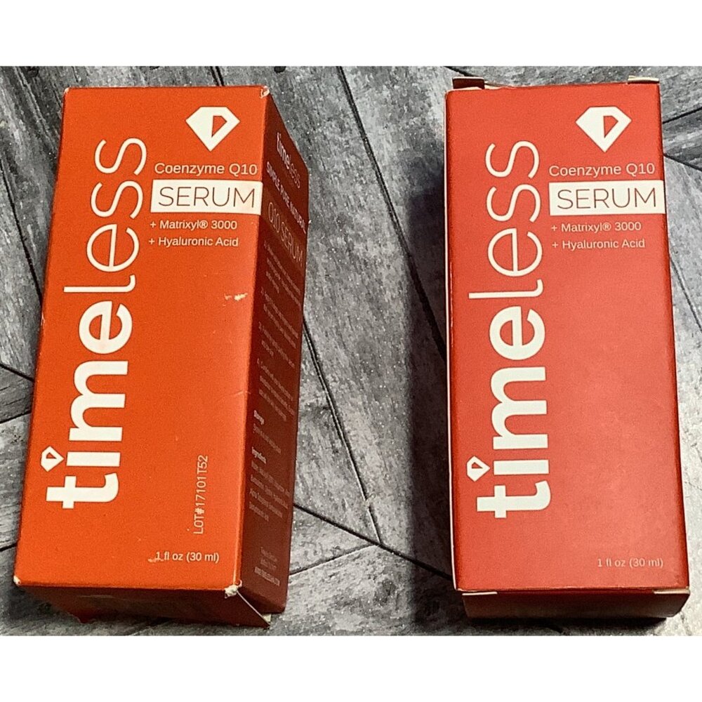 Set Of 2 Timeless Coenzyme Q10 Serum 1 Fl Oz Anti-Aging Skincare Smoothing